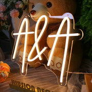 A And A Neon Sign