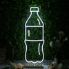 A Bottle Of Beverage White Neon Sign