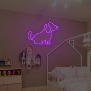 A Little Cute Puppy Neon Sign