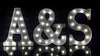 Steel Marquee Letter A&S Wedding High-End Custom Zinc Metal Marquee Light Marquee Sign