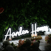 Aarden Homes White Neon Sign