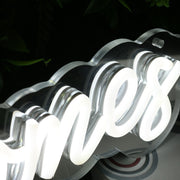 Aarden Homes White Neon Sign