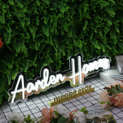 Aarden Homes White Neon Sign