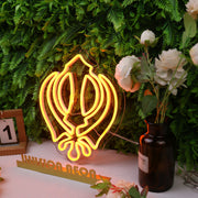 Abstact Pistil Orange Neon Sign