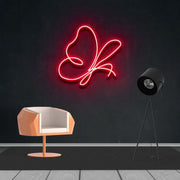 Abstract Butterfly Neon Sign