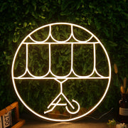 Abstract Geometric Circle Neon Sign