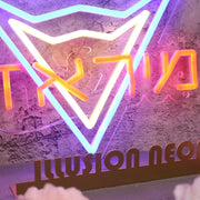 Abstract Inverted Triangle Custom Neon Sign