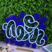 Abstract Neon Blue Neon Sign