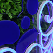 Abstract Neon Blue Neon Sign