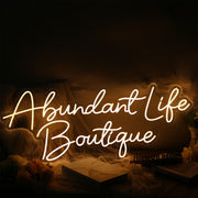 Abundant Like Boutique Yellow Neon Sign