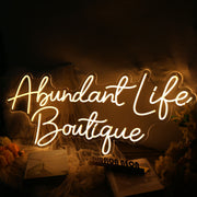 Abundant Like Boutique Yellow Neon Sign