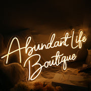 Abundant Like Boutique Yellow Neon Sign