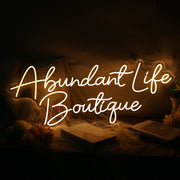 Abundant Like Boutique Yellow Neon Sign