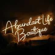 Abundant Like Boutique Yellow Neon Sign