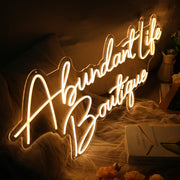 Abundant Like Boutique Yellow Neon Sign