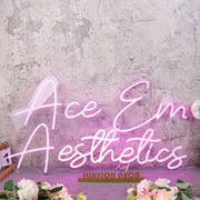 Ace Em Aesthetics Pink Neon Sign