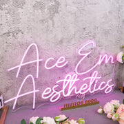 Ace Em Aesthetics Pink Neon Sign