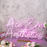 Ace Em Aesthetics Pink Neon Sign