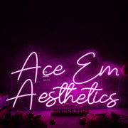 Ace Em Aesthetics Pink Neon Sign