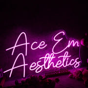 Ace Em Aesthetics Pink Neon Sign