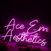 Ace Em Aesthetics Pink Neon Sign