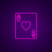 Ace Of Hearts Neon Sign