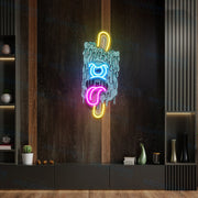 Acrylic Art Work Ice Cream Light Business Logo Artwork Uv Neon Bar Sign