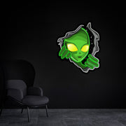 Acrylic Board Rip Apart The Starry Sky Alien Led Uv Led Neon Sign