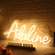 Adaline Yellow Neon Sign