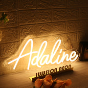 Adaline Yellow Neon Sign