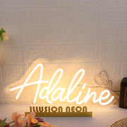 Adaline Yellow Neon Sign