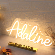 Adaline Yellow Neon Sign