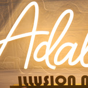 Adaline Yellow Neon Sign