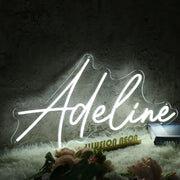 Adeline White Neon Sign