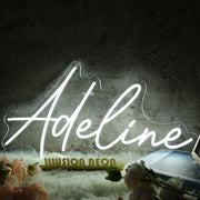 Adeline White Neon Sign