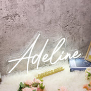 Adeline White Neon Sign