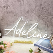 Adeline White Neon Sign