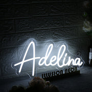 Adelina White Neon Sign