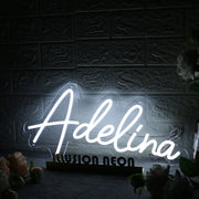 Adelina White Neon Sign