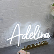 Adelina White Neon Sign