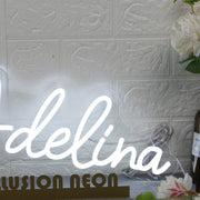 Adelina White Neon Sign