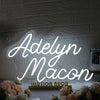 Adelyn Macon White Neon Sign