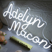 Adelyn Macon White Neon Sign