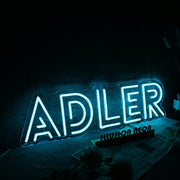 ADLER Blue Name Neon Sign