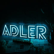 ADLER Blue Name Neon Sign