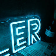 ADLER Blue Name Neon Sign