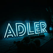 ADLER Blue Name Neon Sign