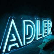 ADLER Blue Name Neon Sign