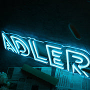 ADLER Blue Name Neon Sign