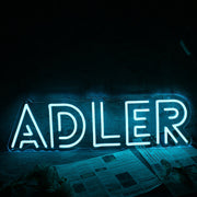 ADLER Blue Name Neon Sign